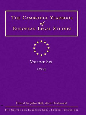 cover image of The Cambridge Yearbook of European Legal Studies, Volume 6